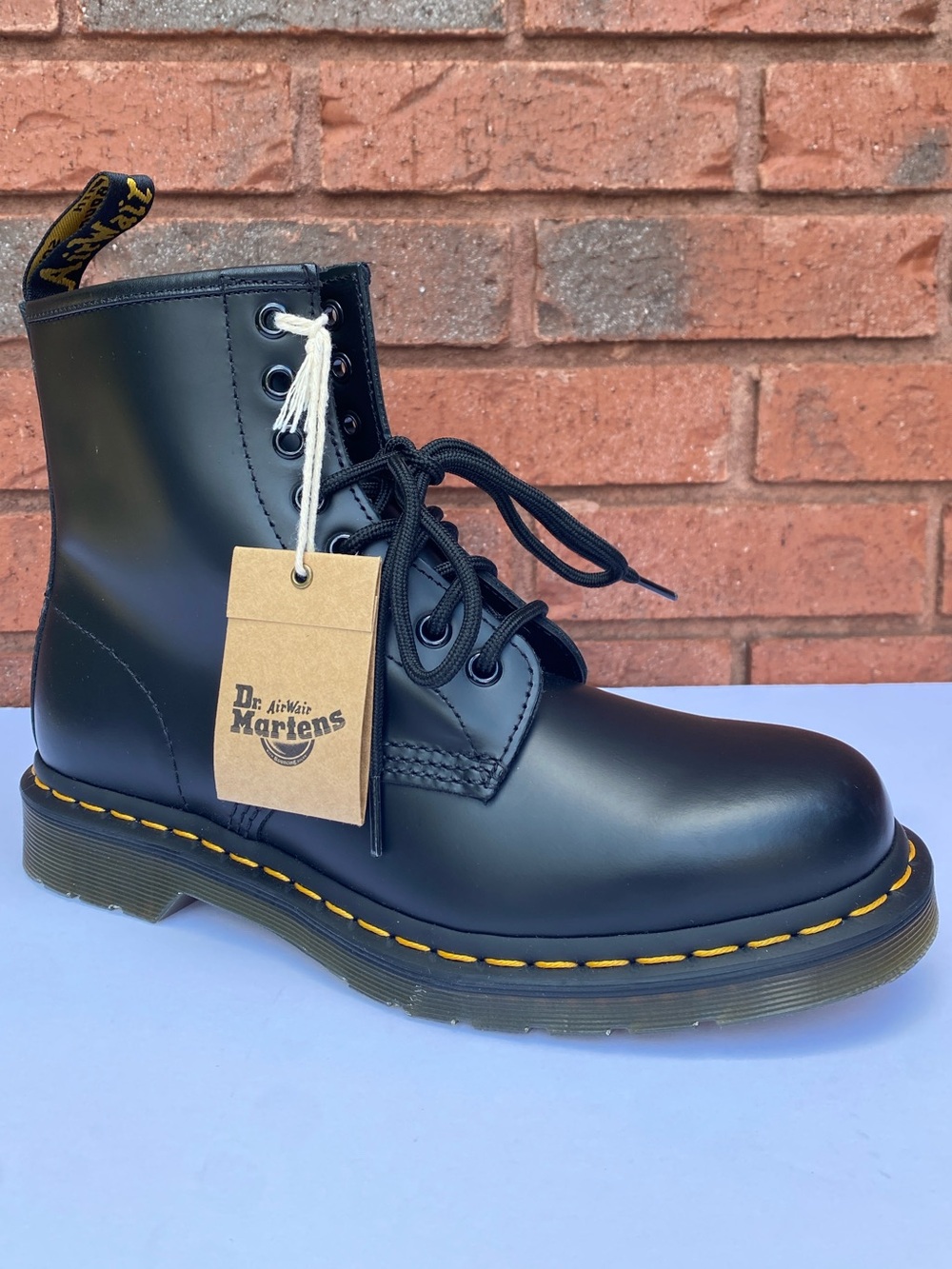 Dr. Martens Women’s Classic Black Leather Lace-Up Boots 8